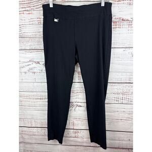 Womens Alfani Black Pull On Straight Leg Ankle Pants Career Stretch Casual Sz 8S